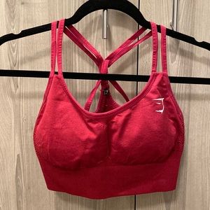 Gymshark Seamless Cross-Back Sports Bra - Beet - Size Medium